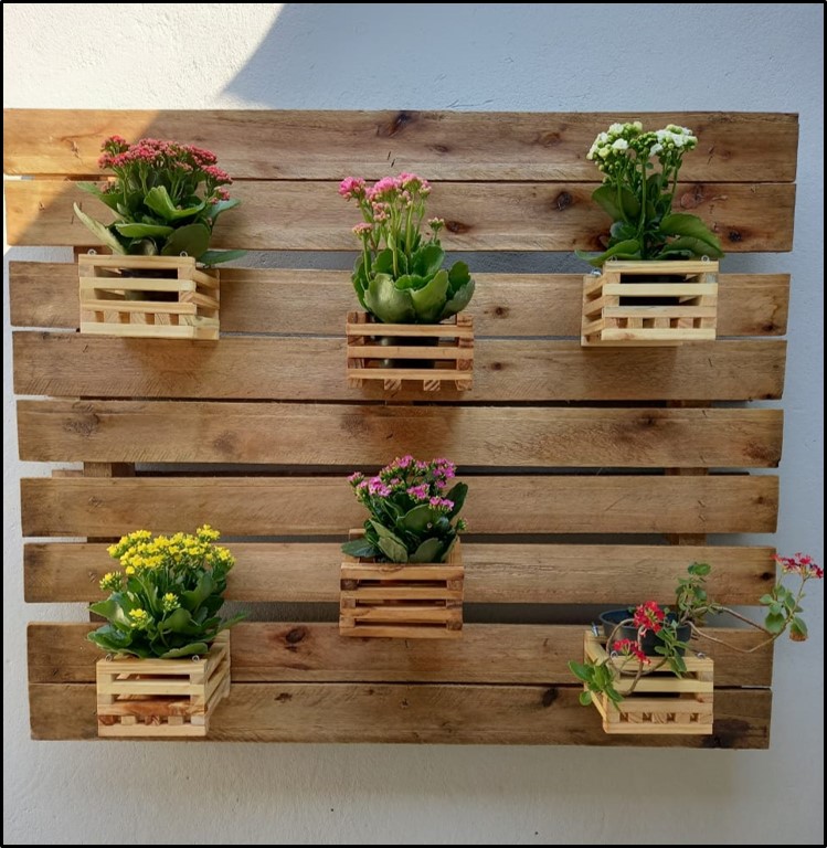 Decoração com Pallet - flores